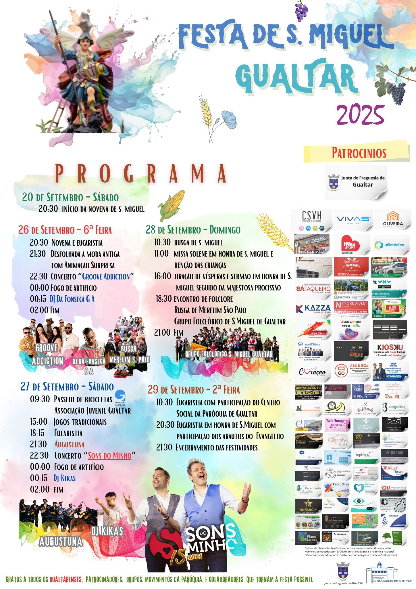Cartaz Festa de São Miguel 2025 - Gualtar