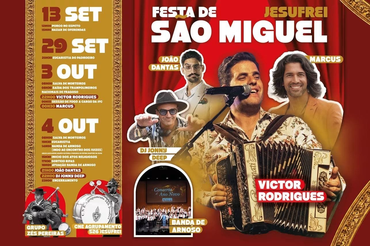 Cartaz Festa de São Miguel 2026 - Jesufrei