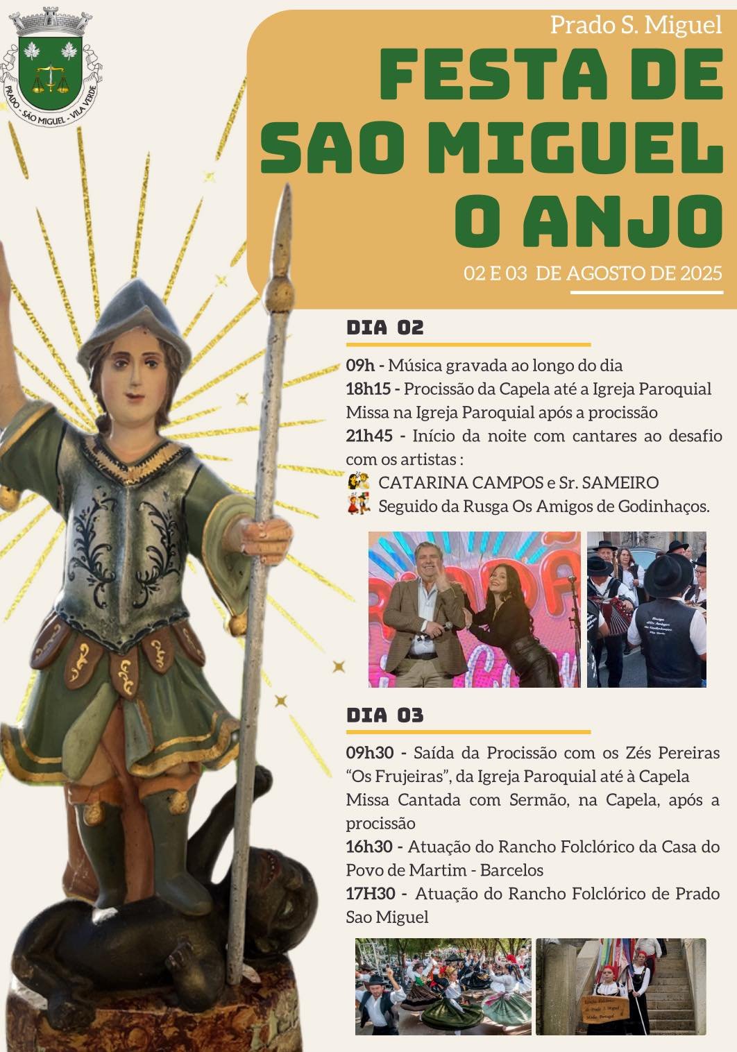 Cartaz Festa de São Miguel o Anjo 2025 - Prado São Miguel