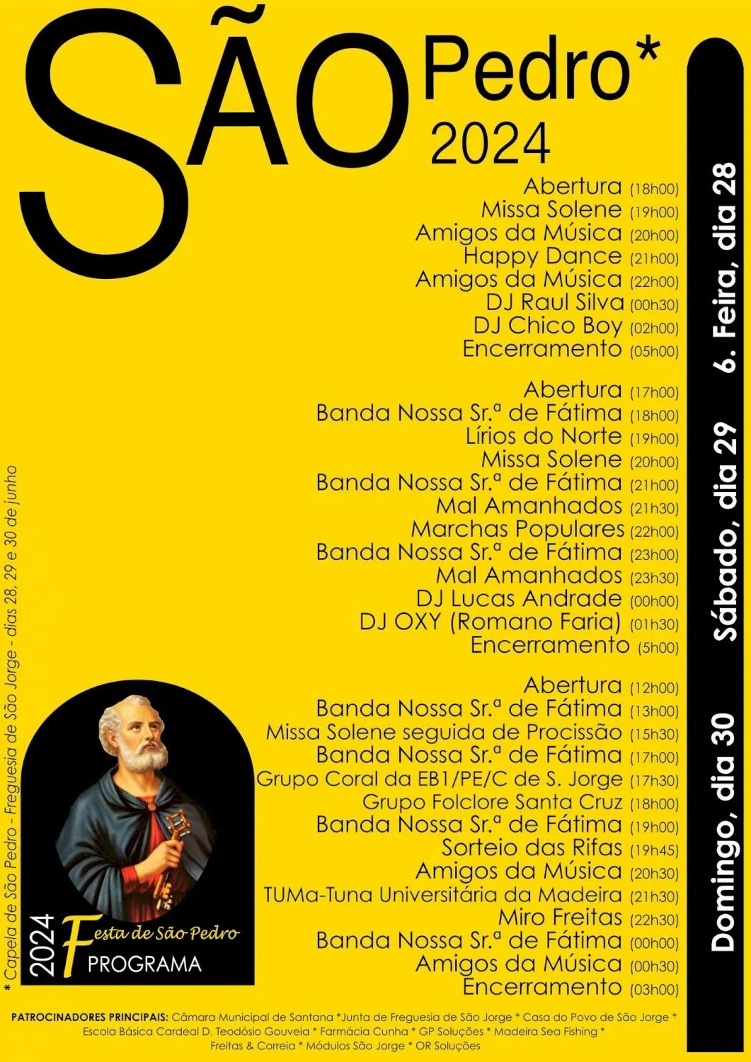 Cartaz Festa de São Pedro 2024 - São Jorge
