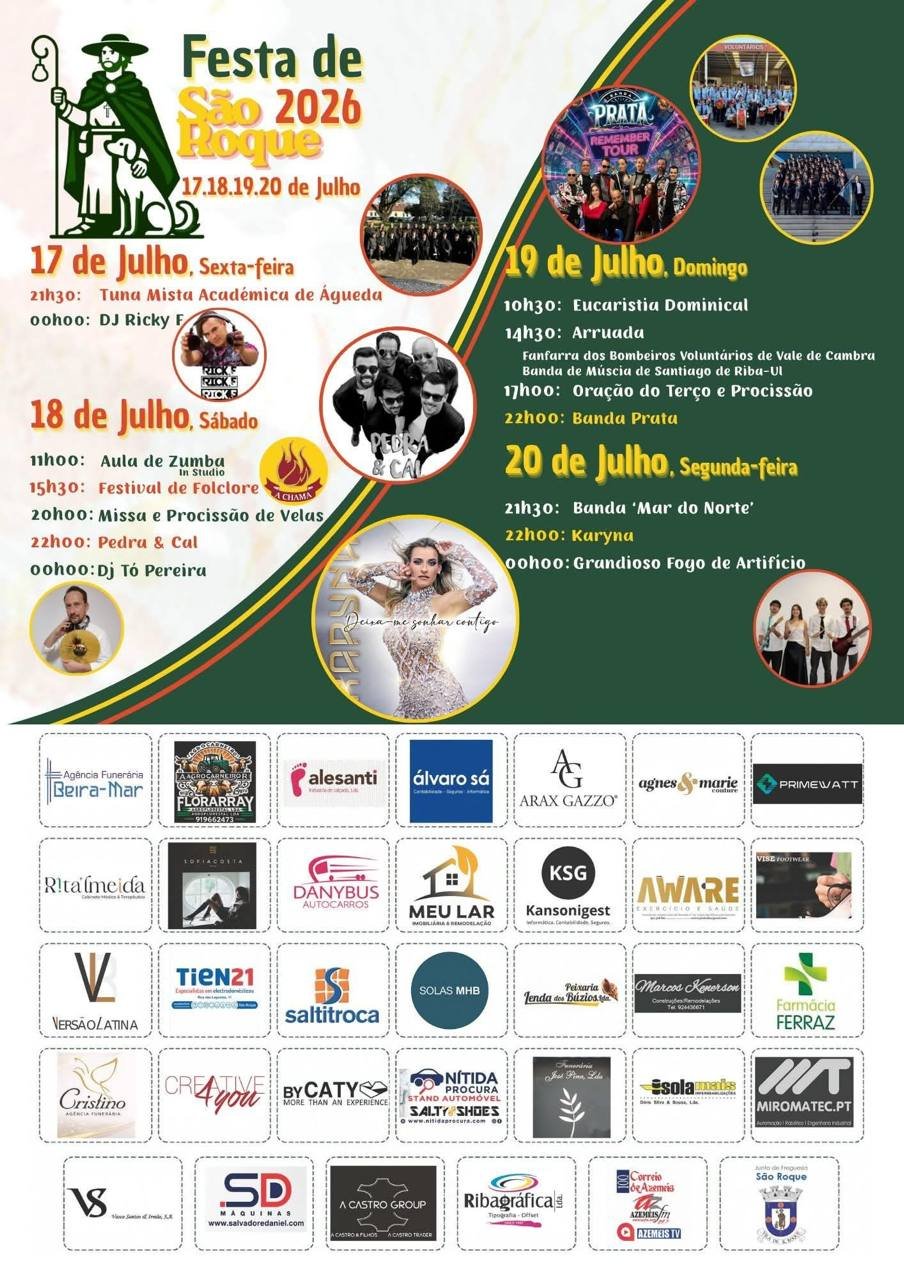 Cartaz Festa de São Roque 2026 - São Roque