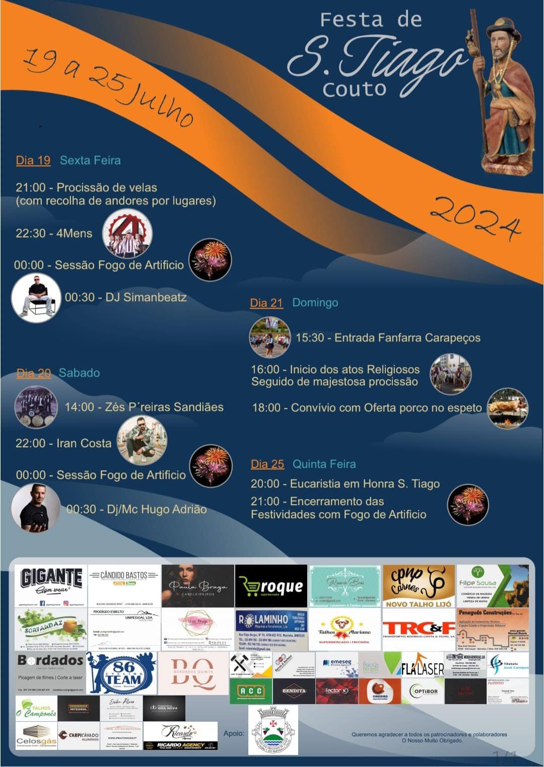 Cartaz Festa de São Tiago 2024 - Couto