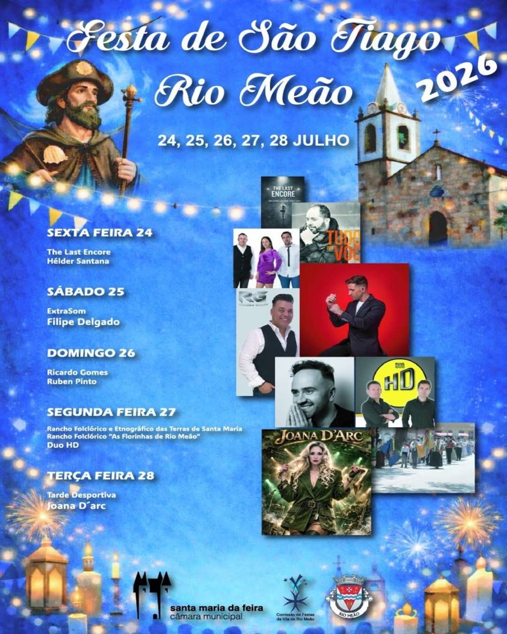Cartaz Festa de São Tiago 2026 - Rio Meão