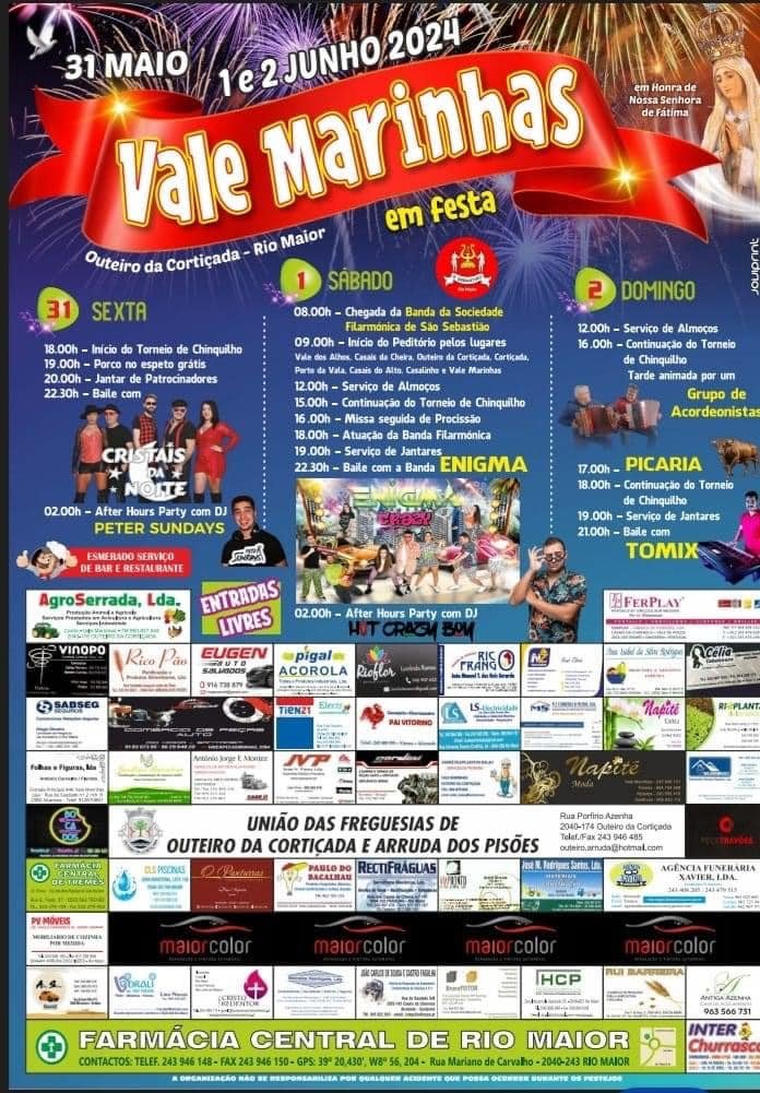 Cartaz Festa de Vale Marinhas 2024 - Rio Maior
