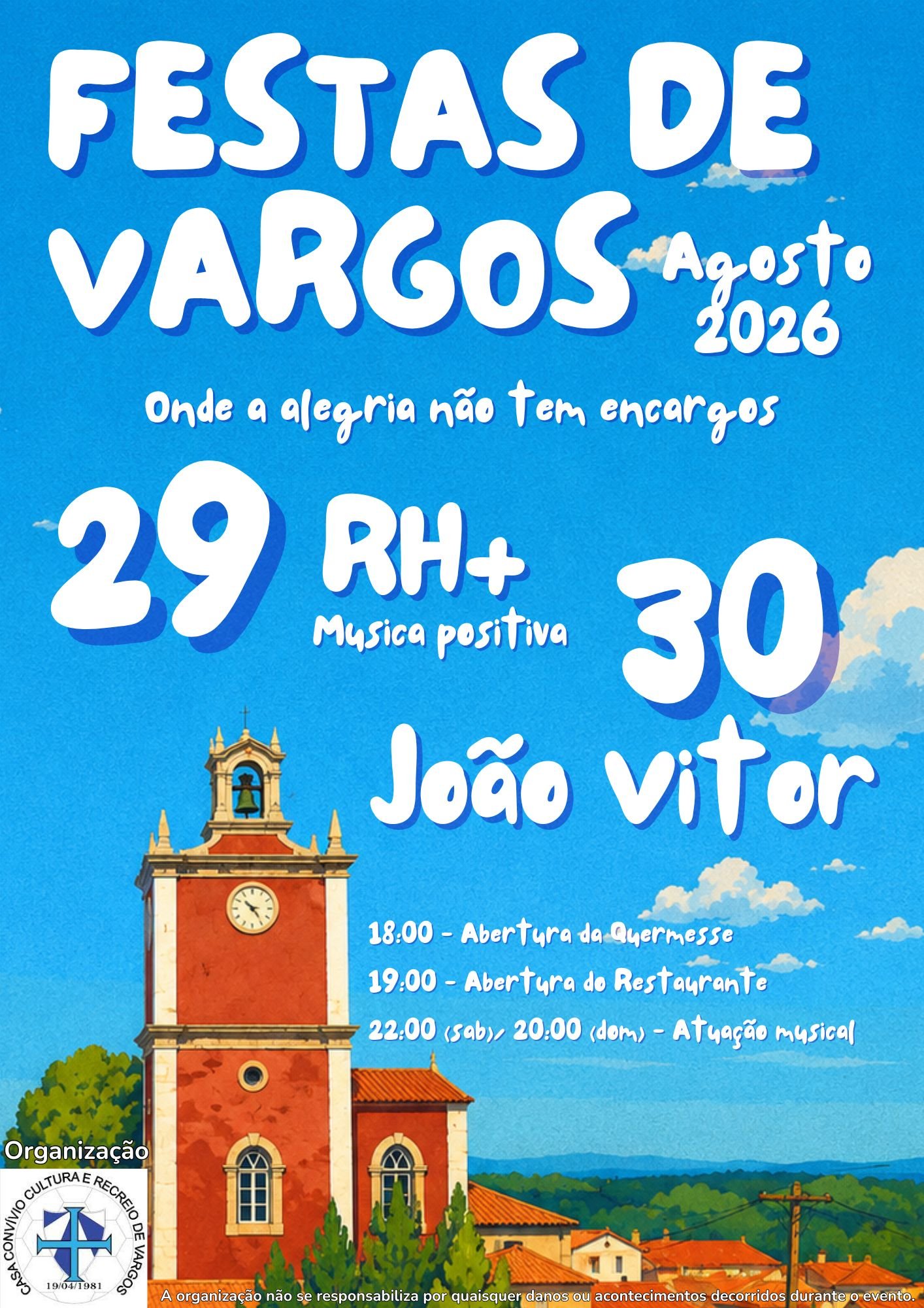 Cartaz Festa de Vargos 2026 - Vargos