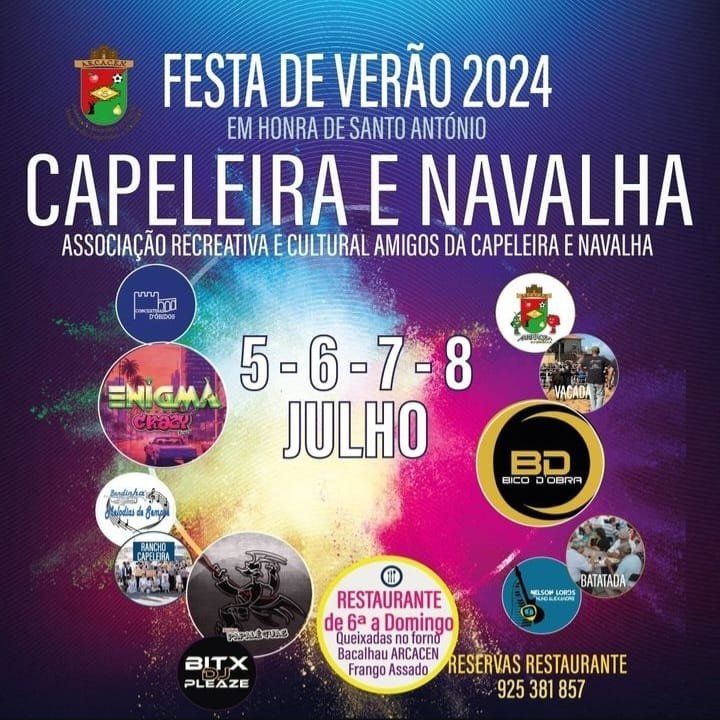 Cartaz Festa de Verão 2024 - Capeleira e Navalha