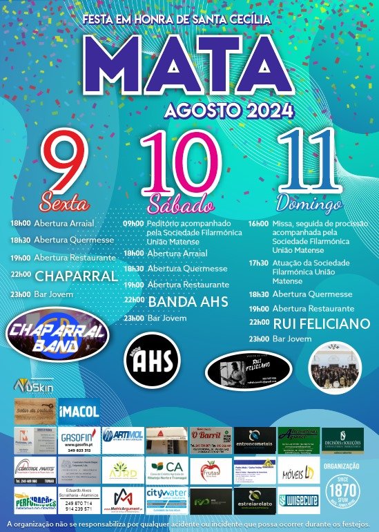 Cartaz Festa de Verão 2024 - Mata