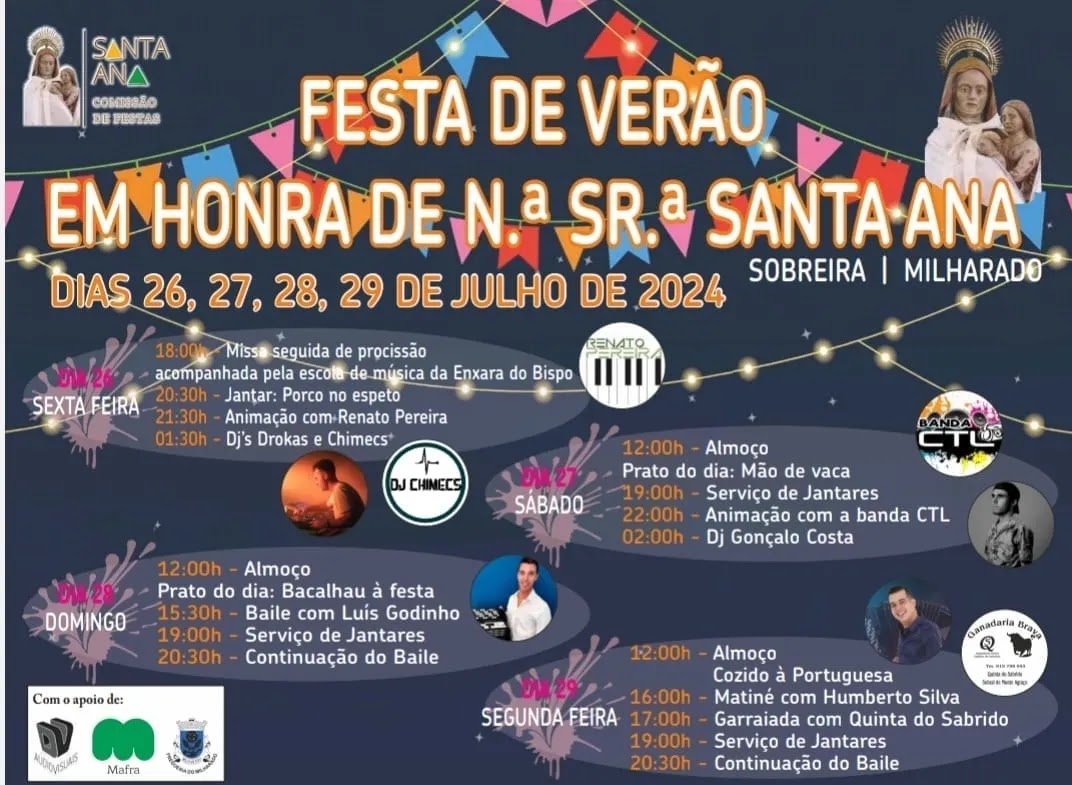 Cartaz Festa de Verão 2024 - Milharado