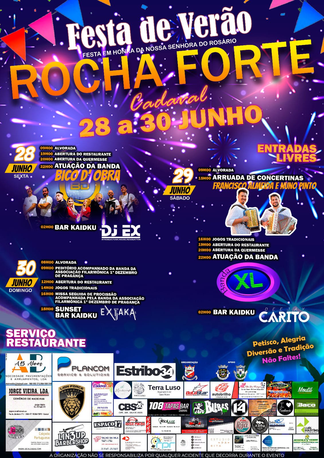 Cartaz Festa de Verão 2024 - RochaForte