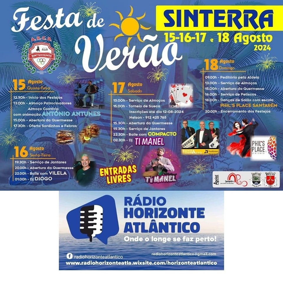 Cartaz Festa de Verão 2024 - Sinterra