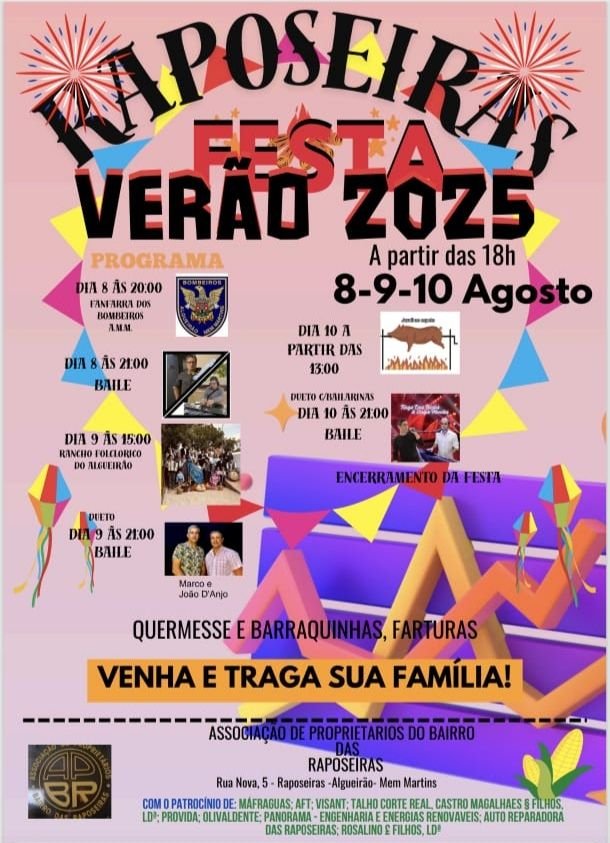 Cartaz Festa de Verão 2025 - Raposeiras