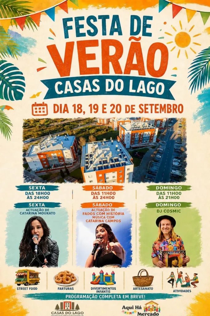Cartaz Festa de Verão 2026 - Casas do Lago