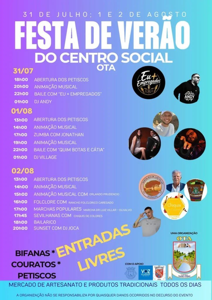 Cartaz Festa de Verão 2026 - Ota