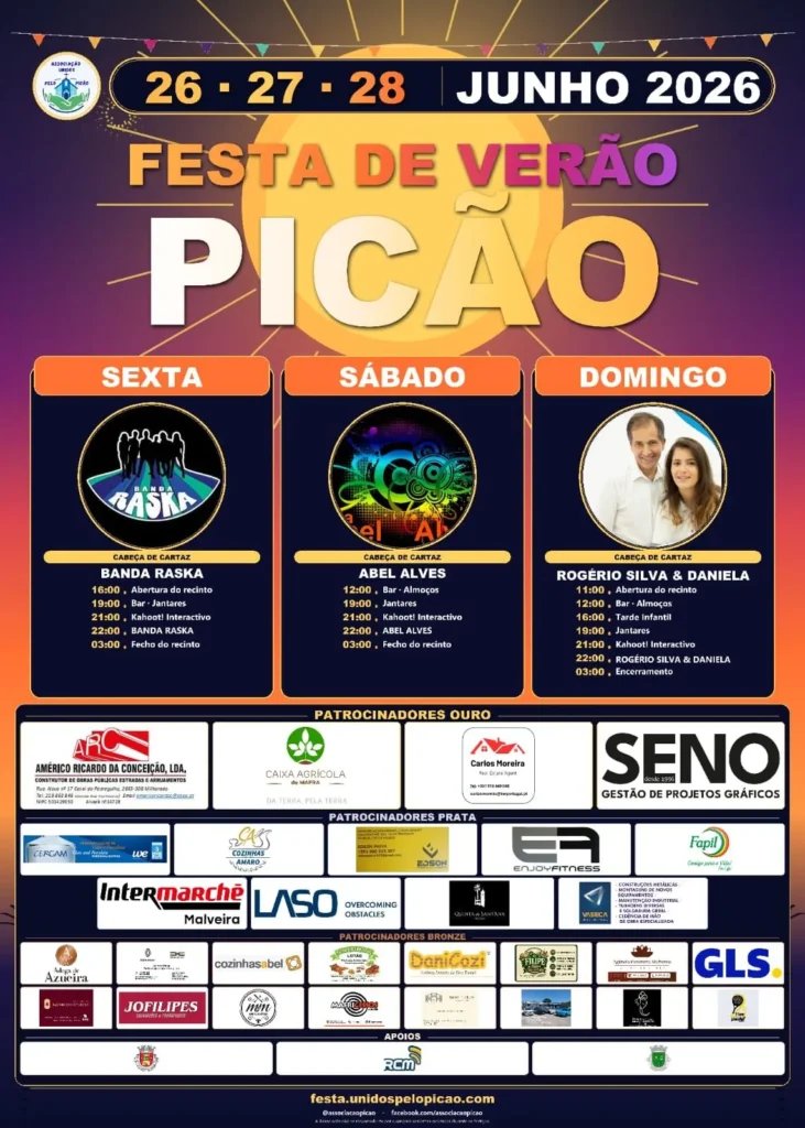 Cartaz Festa de Verão 2026 - Picão