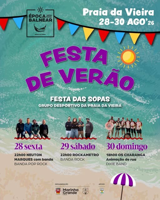Cartaz Festa de Verão 2026 - Praia da Vieira
