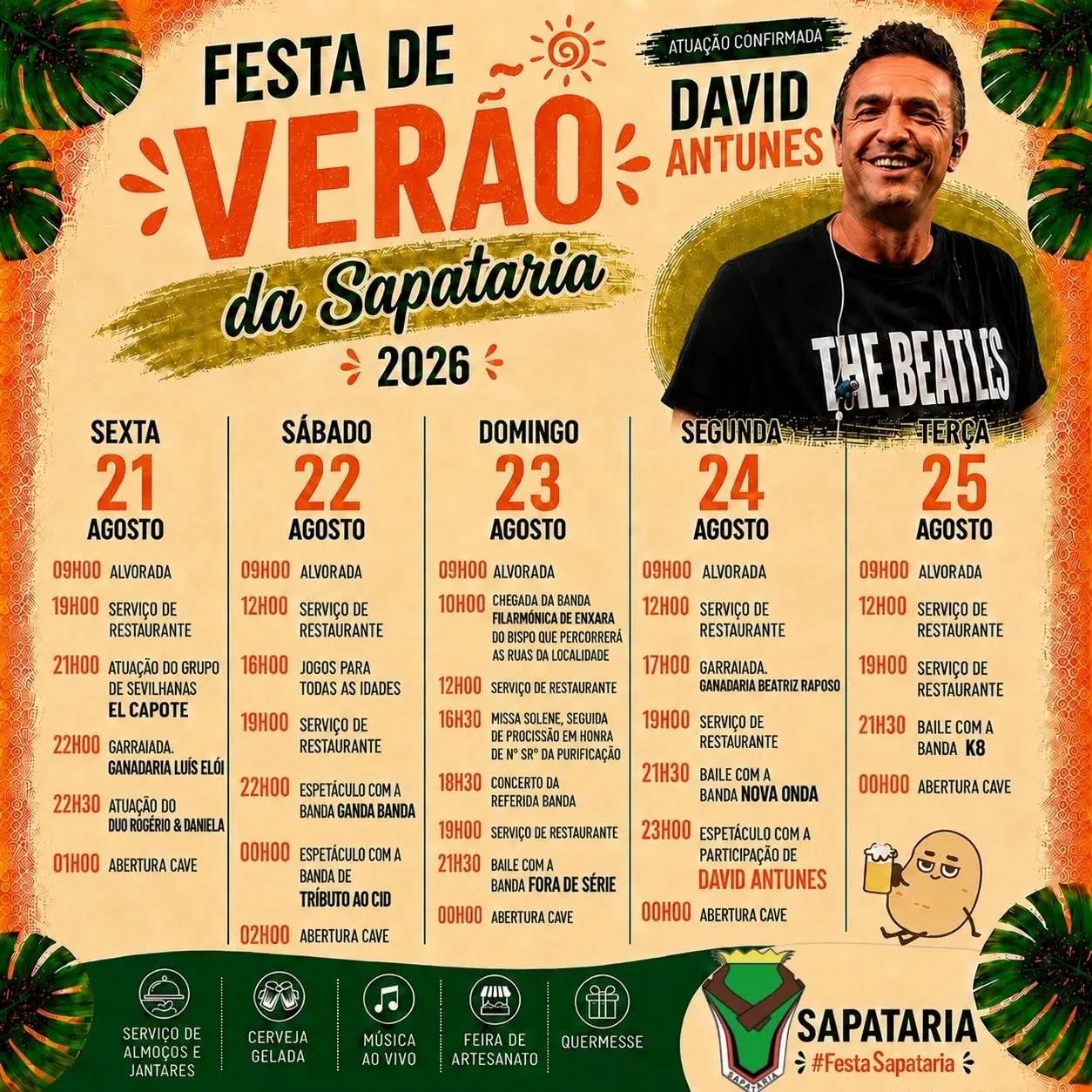 Cartaz Festa de Verão 2026 - Sapataria