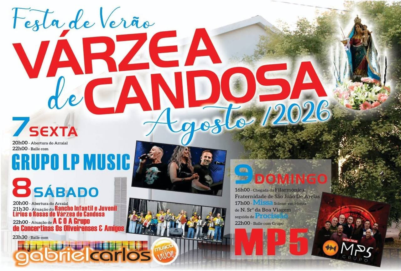 Cartaz Festa de Verão 2026 - Várzea de Candosa