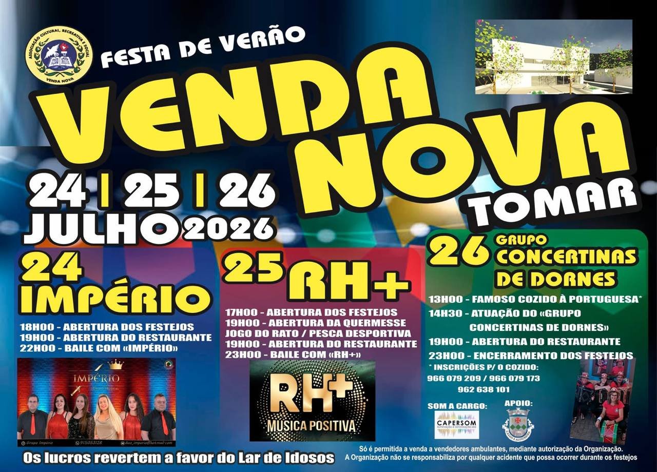 Cartaz Festa de Verão 2026 - Venda Nova