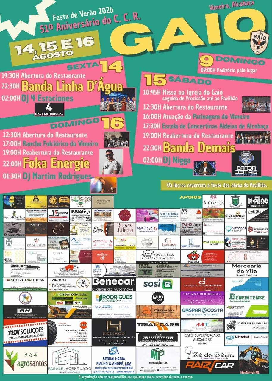 Cartaz Festa de Verão 2026 - Vimeiro