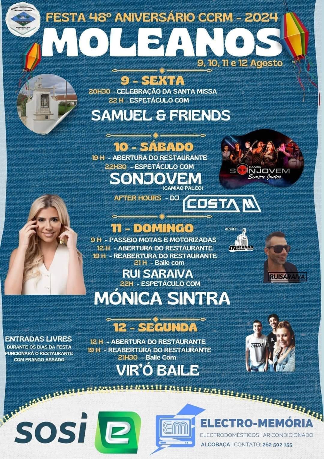 Cartaz Festa do 48 Aniversário CCRM 2024 - Moleanos