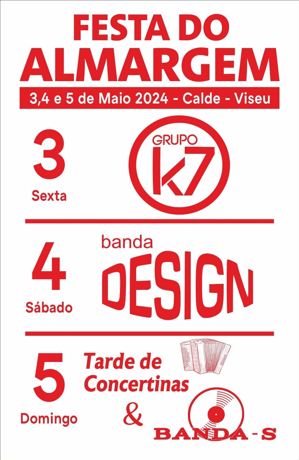 Cartaz Festa do Almargem 2024 - Calde