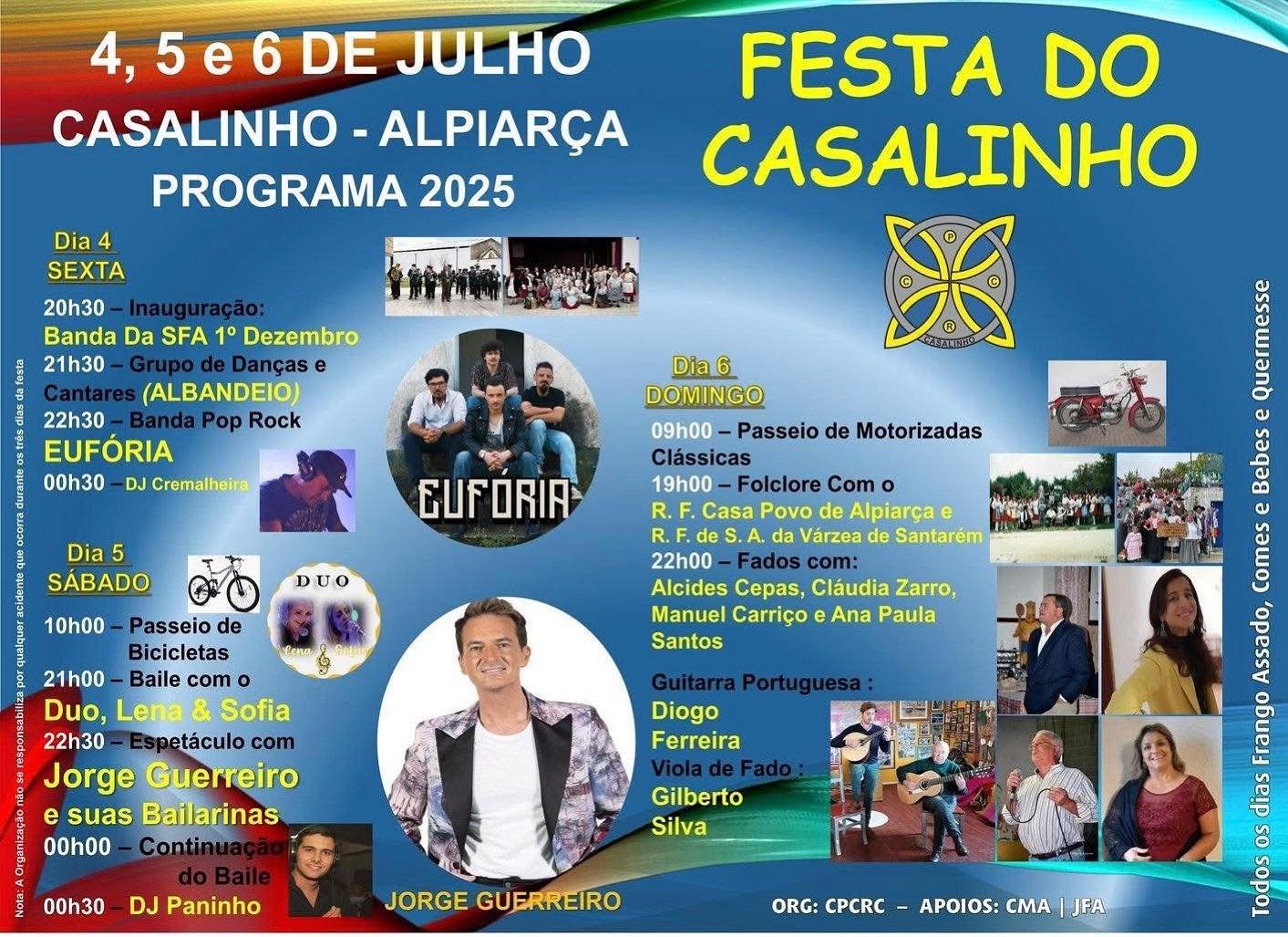 Cartaz Festa do Casalinho 2025 - Alpiarça