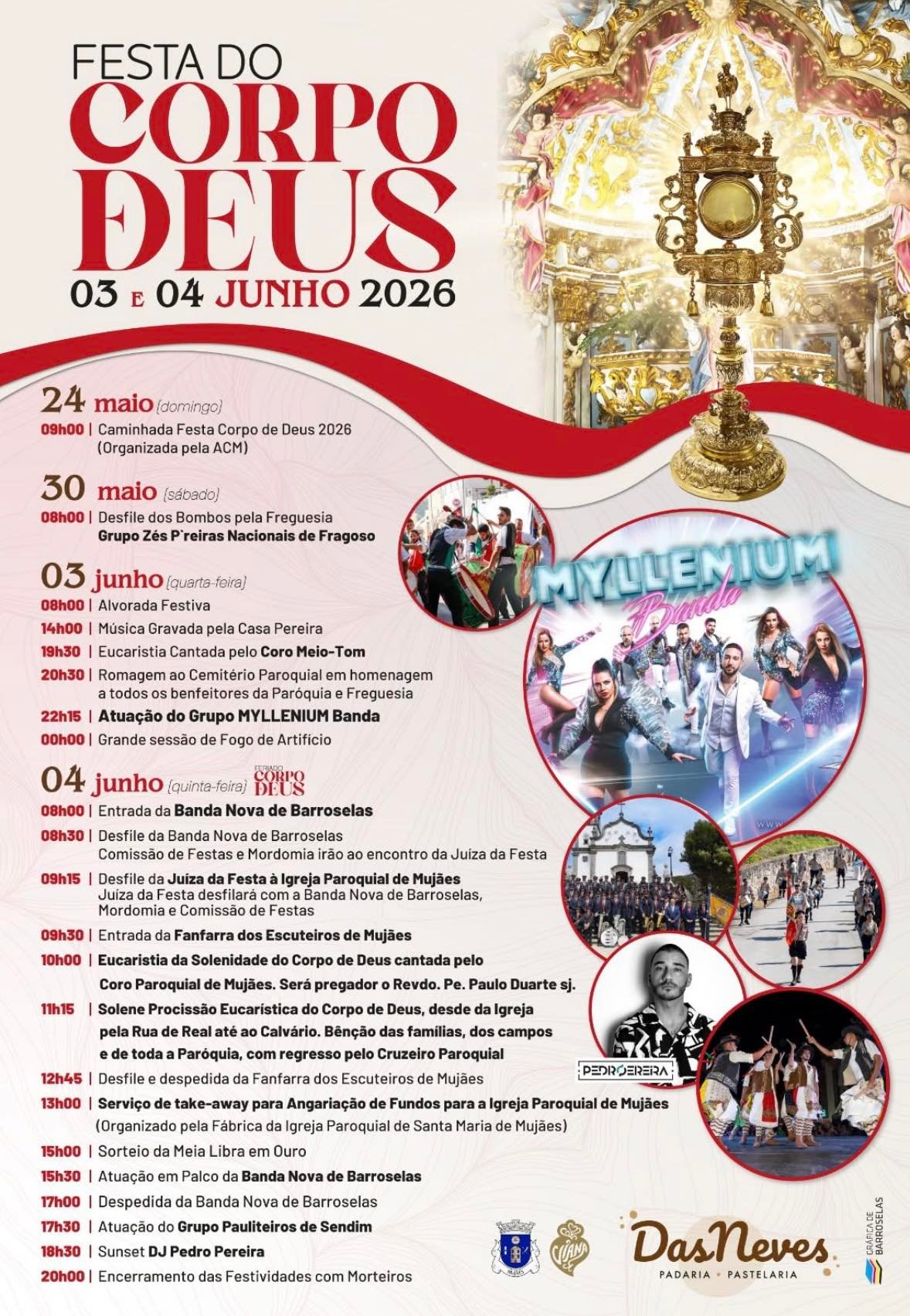 Cartaz Festa do Corpo de Deus 2026 - Barroselas