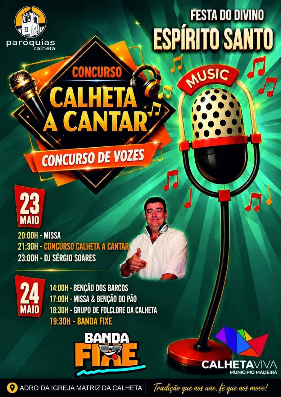 Cartaz Festa do Divino Espírito Santo 2026 - Calheta
