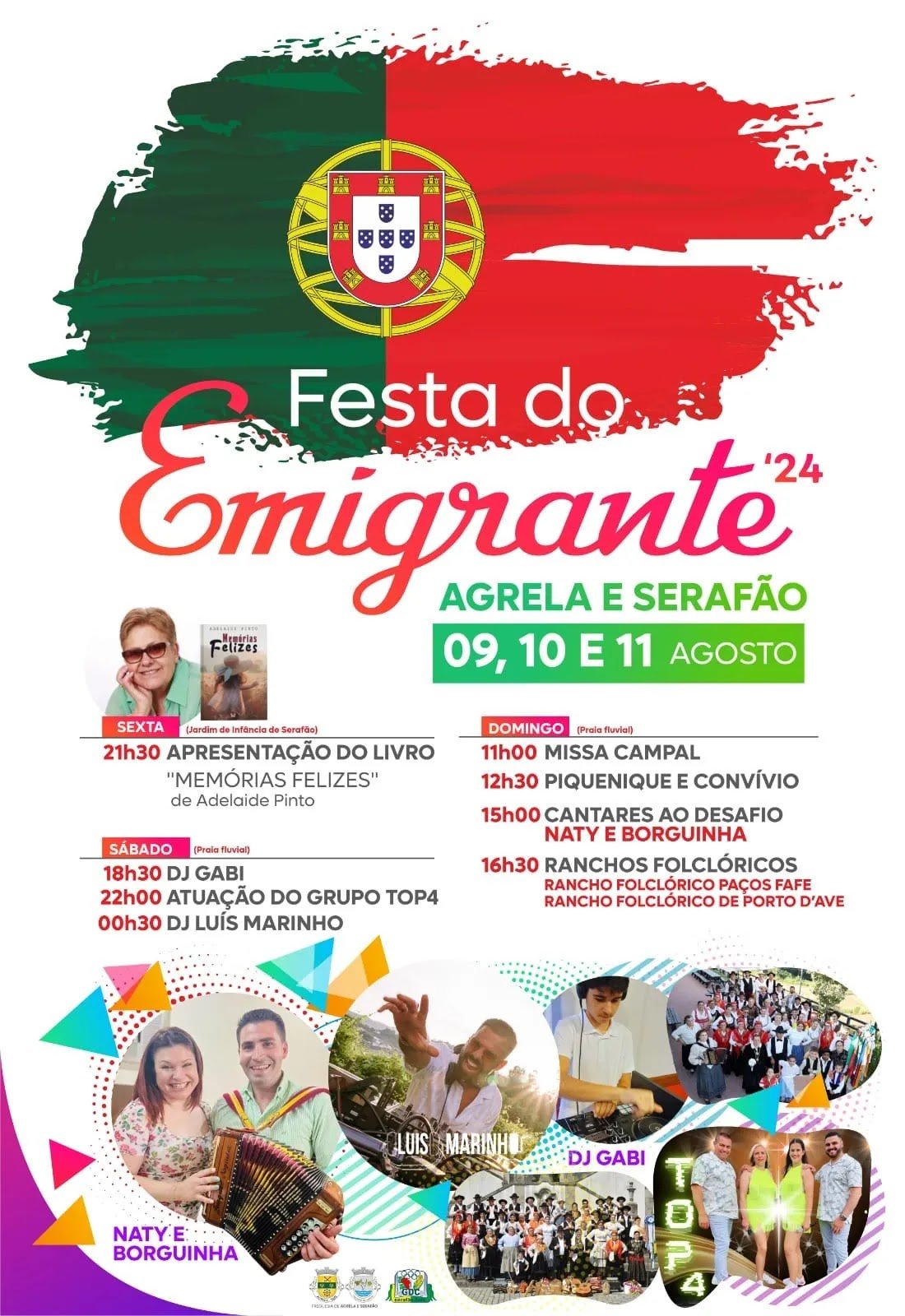 Cartaz Festa do Emigrante 2024 - Agrela e Serafão