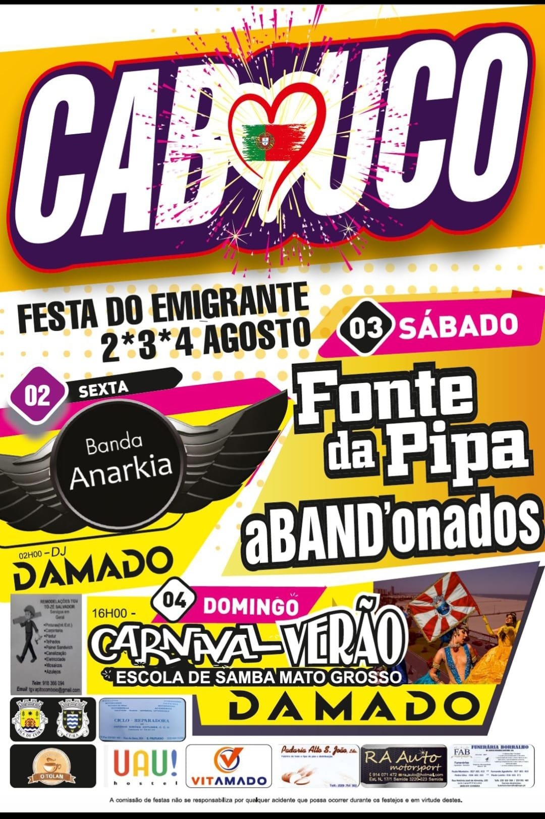 Cartaz Festa do Emigrante 2024 - Coimbra