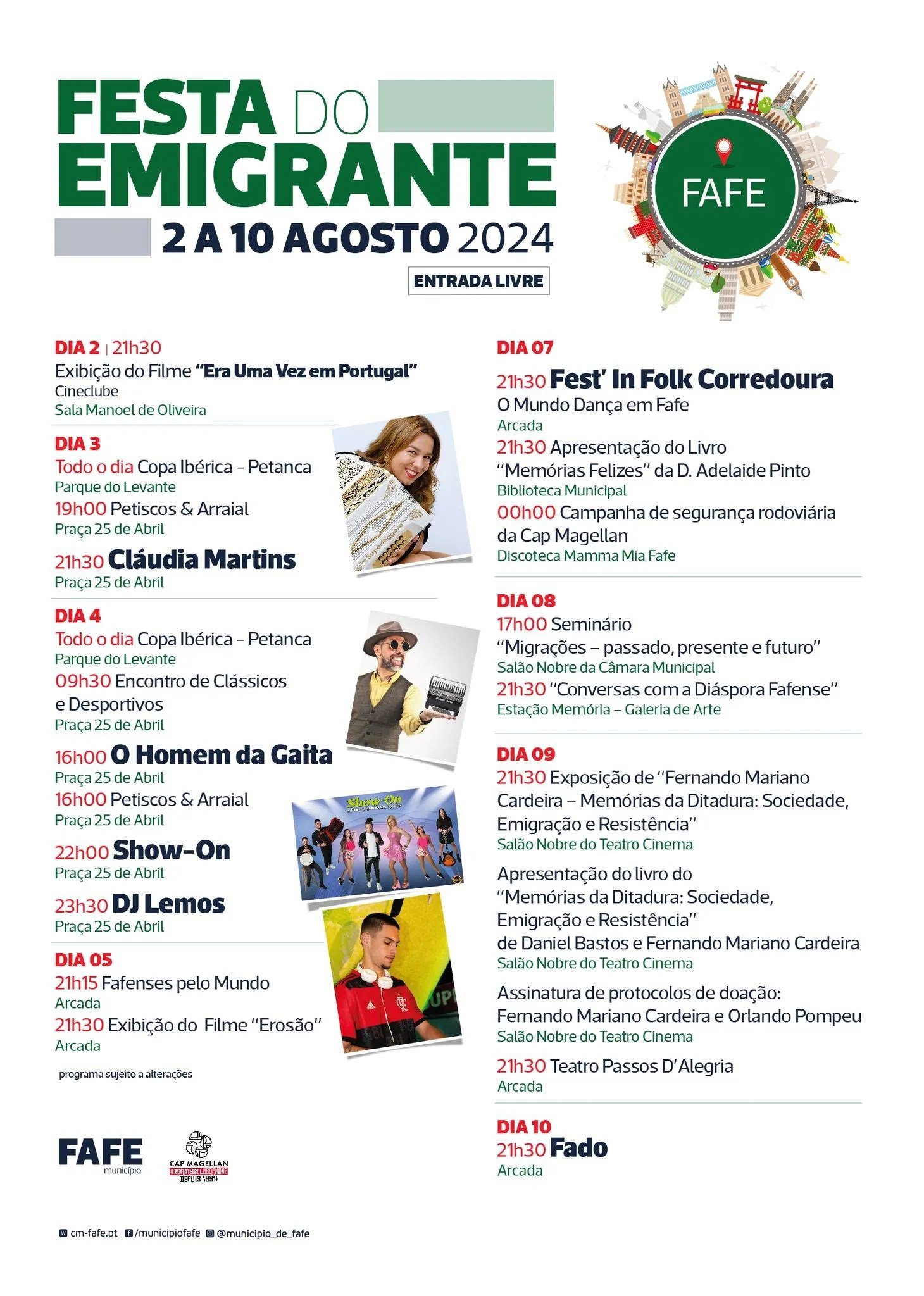Cartaz Festa do Emigrante 2024 - Fafe