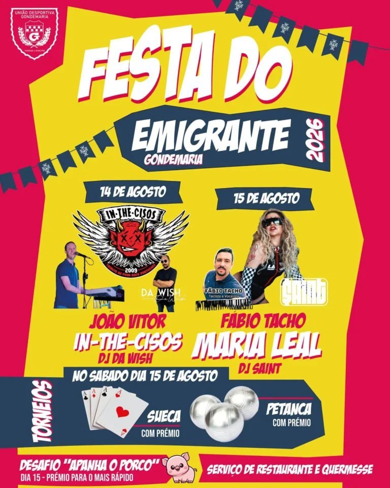 Cartaz Festa do Emigrante 2026 - Gondemaria