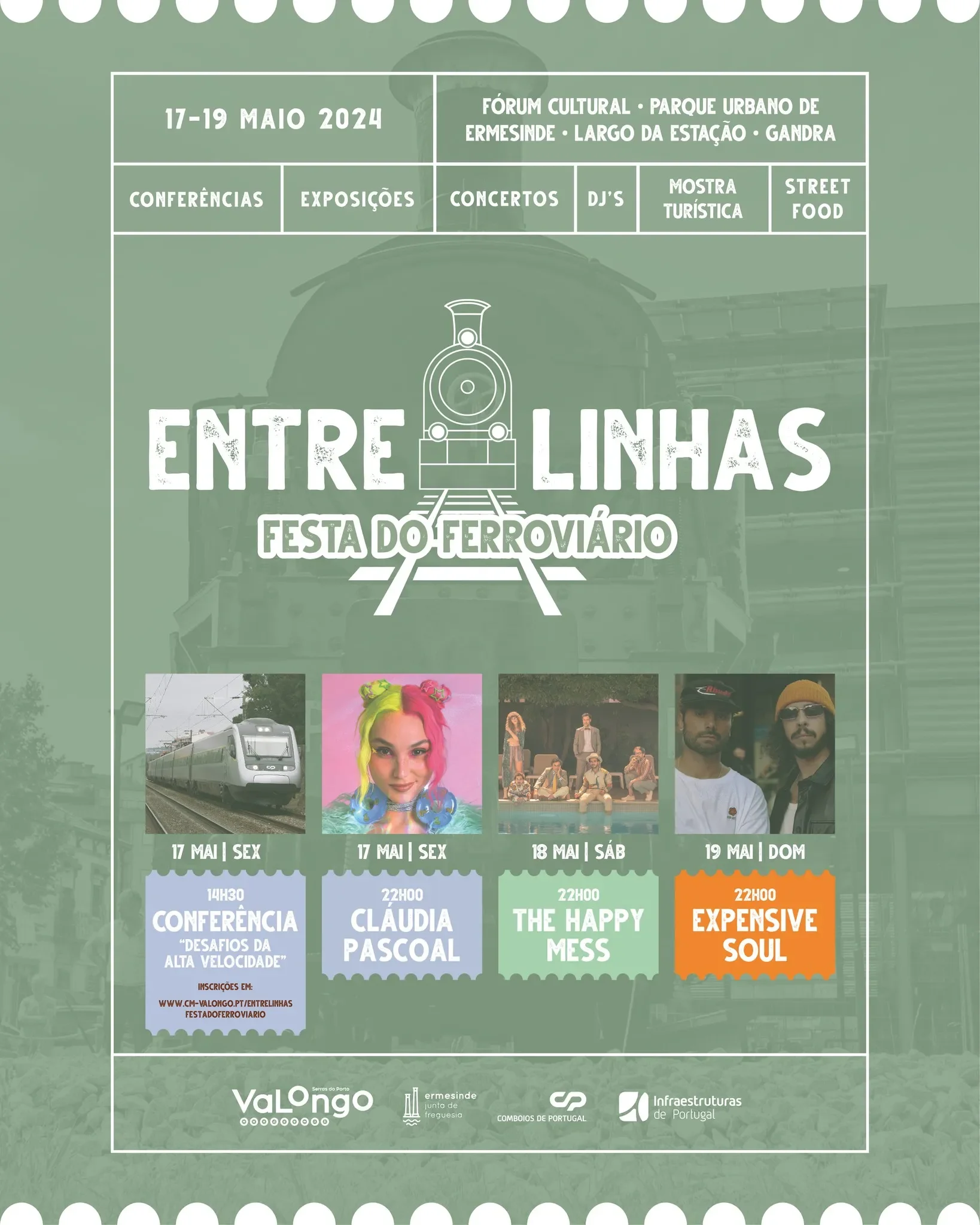 Cartaz Festa do Ferroviário 2024 - Valongo