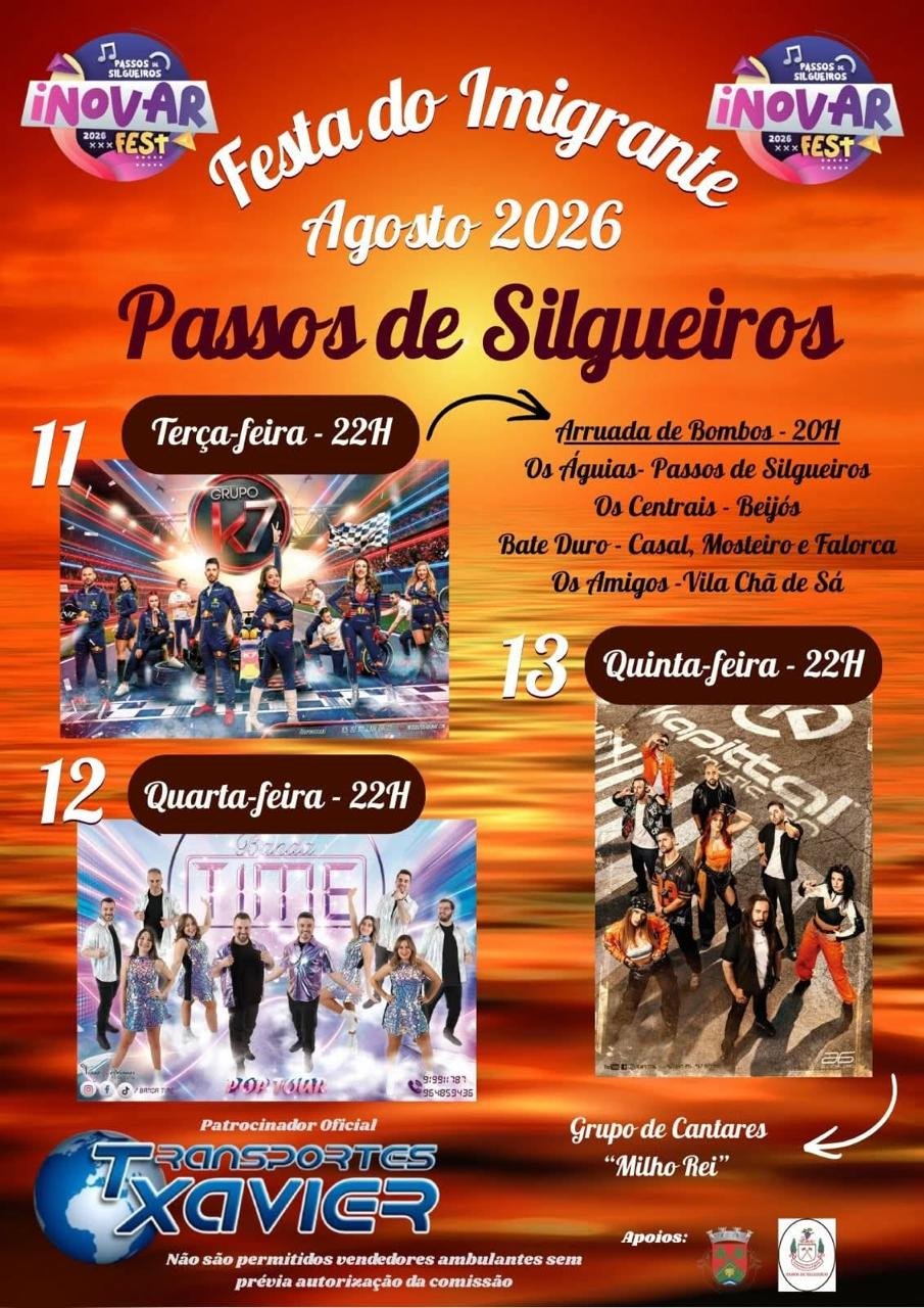 Cartaz Festa do Imigrante 2026 - Passos de Silgueiros