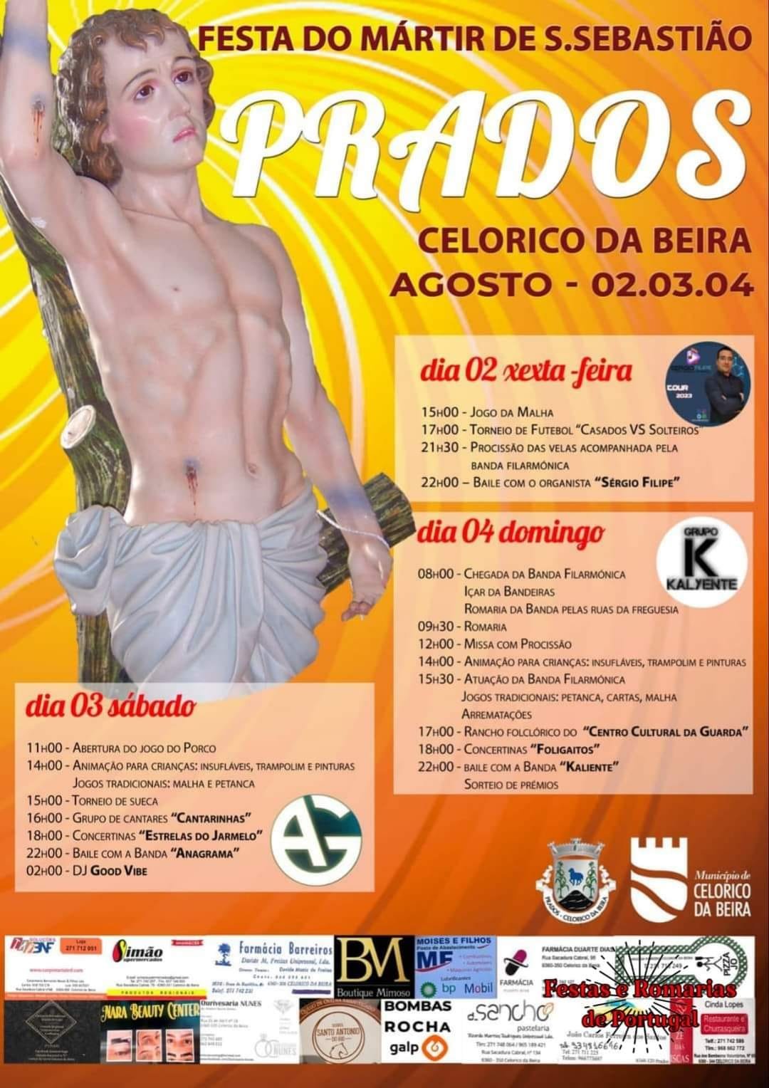 Cartaz Festa do Mártir de São Sebastião 2024 - Prados