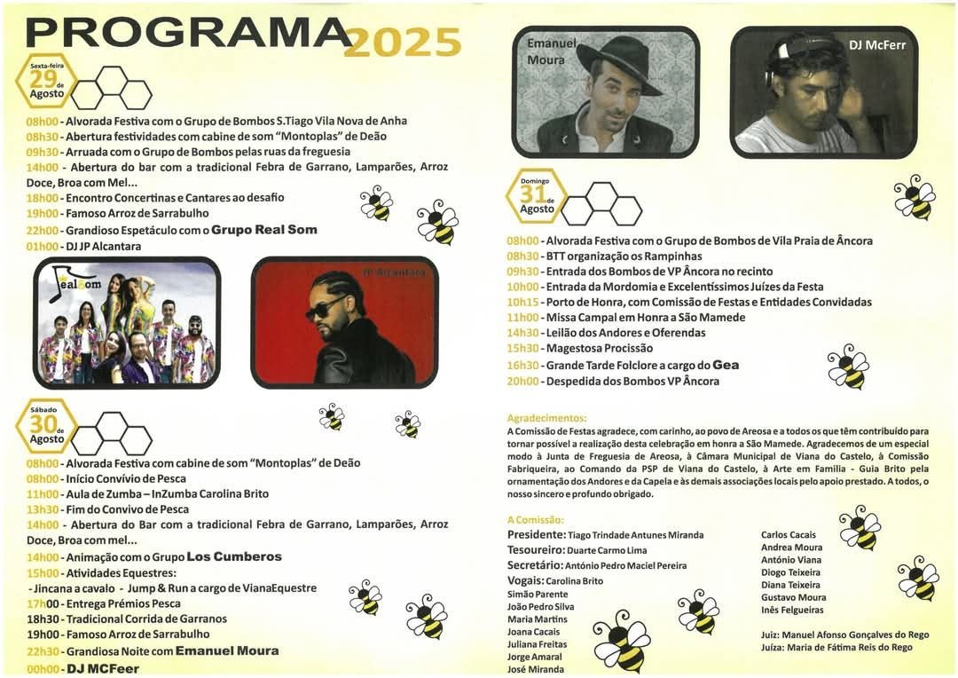 Cartaz Festa do Mel 2025 - Areosa