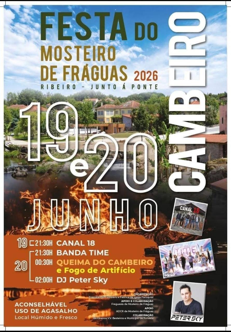 Cartaz Festa do Mosteiro de Fráguas 2026 - Mosteiro de Fráguas