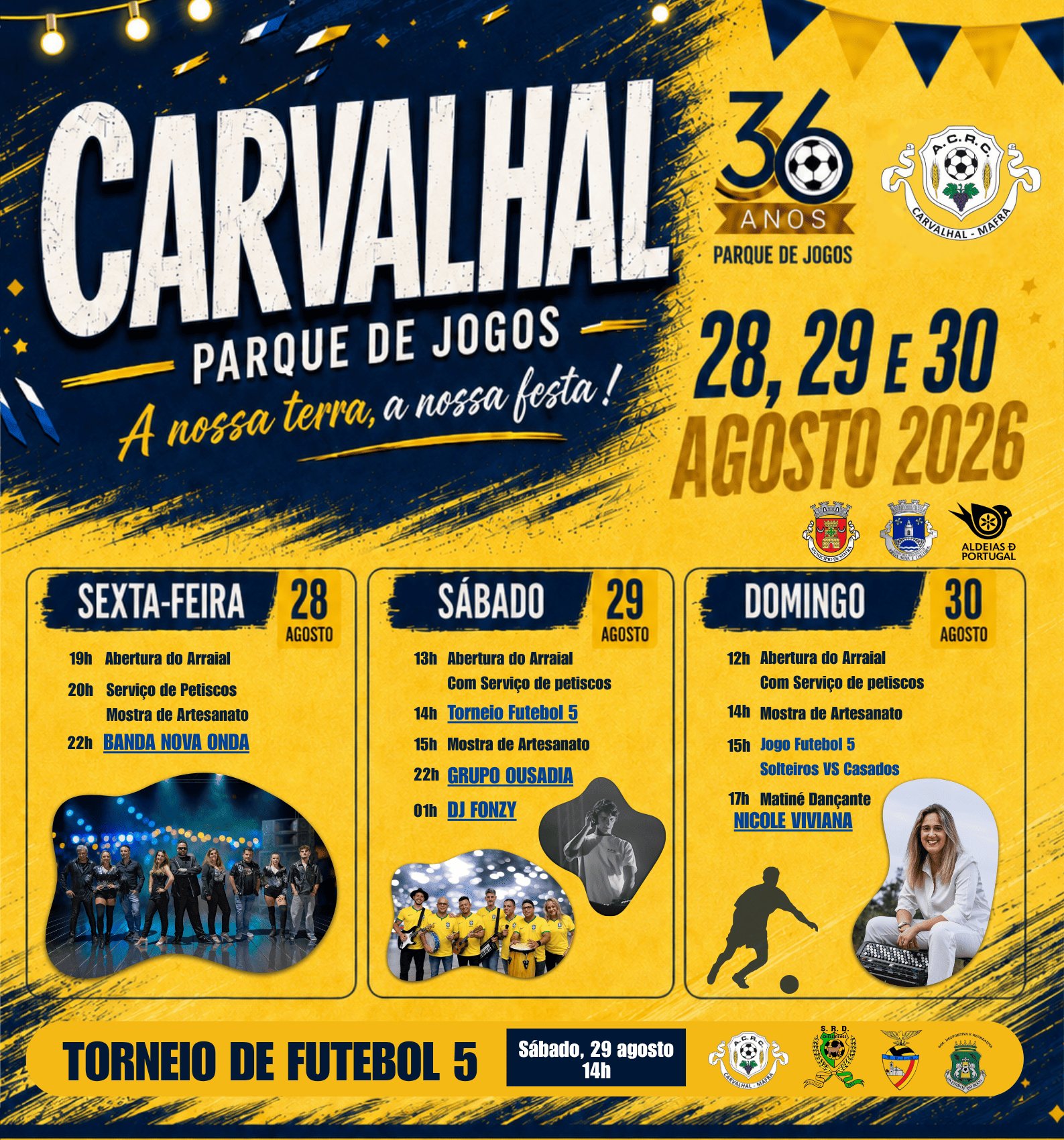 Cartaz Festa do Parque de Jogos 2026 - Carvalhal