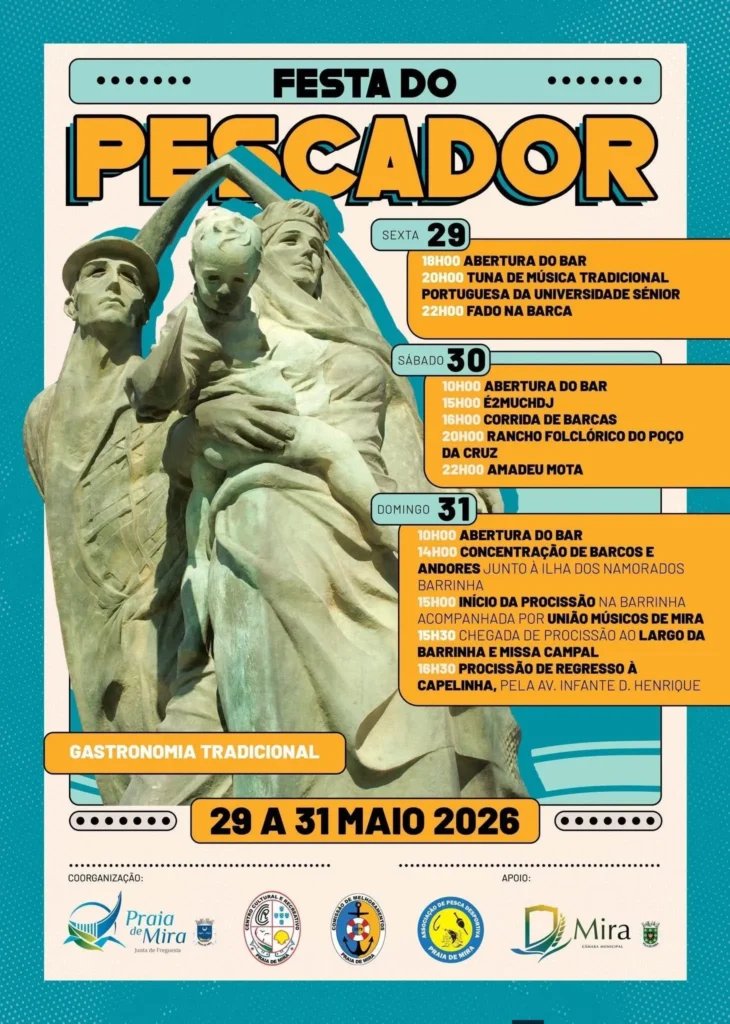 Cartaz Festa do Pescador 2026 - Praia de Mira