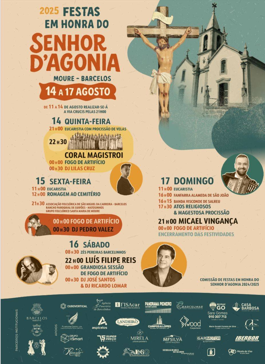 Cartaz Festa do Senhor D'Agonia, Moure 
 2025 - Barcelos