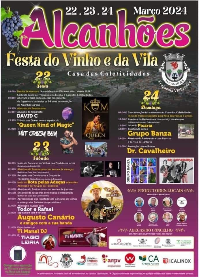 Festa do Vinho e da Vila 2024 Alcanhões