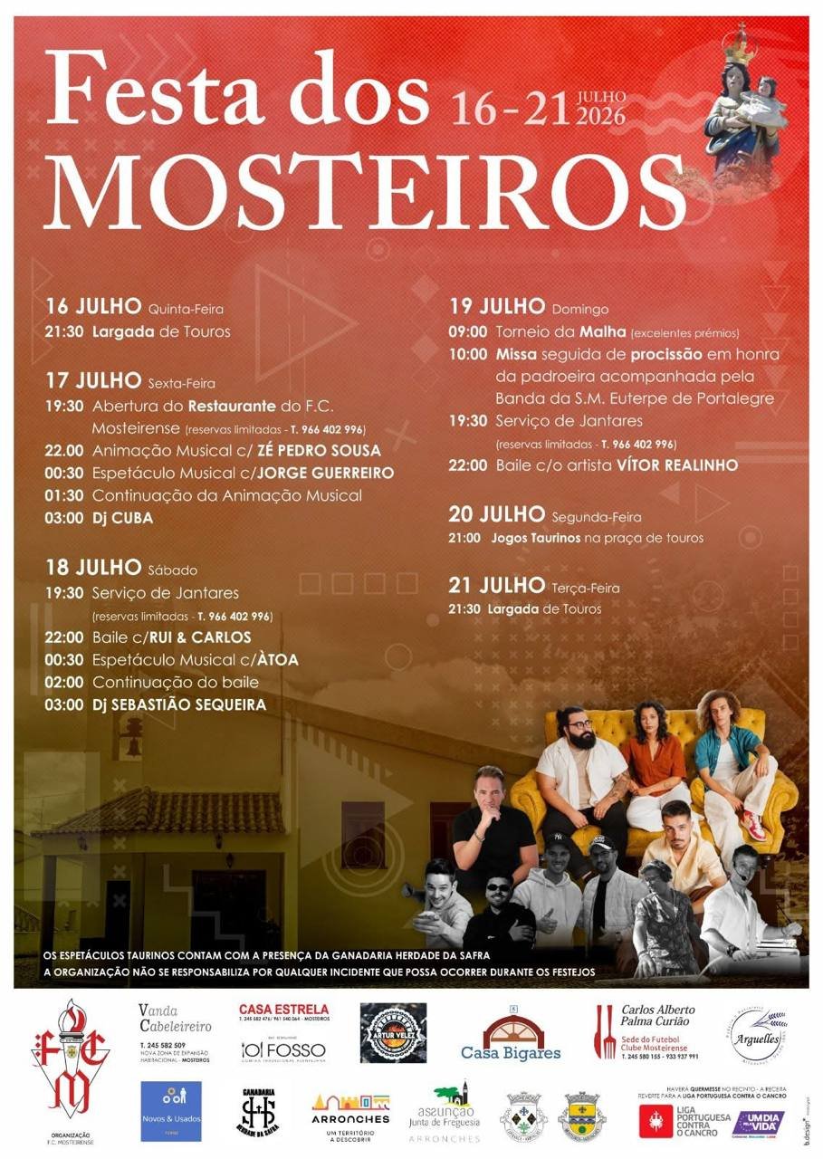 Cartaz Festa dos Mosteiros 2026 - Mosteiros