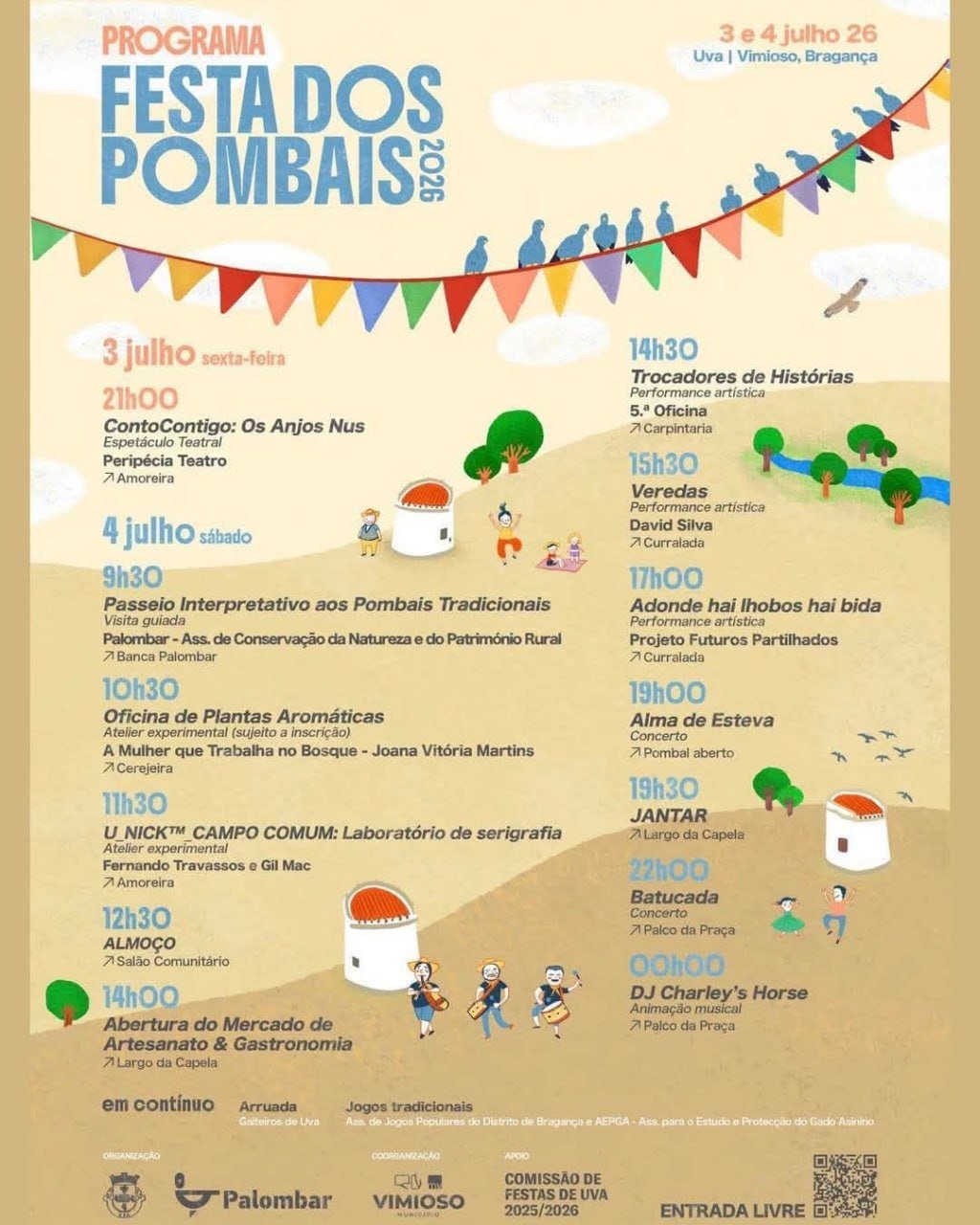 Cartaz Festa dos Pombais 2026 - Uva