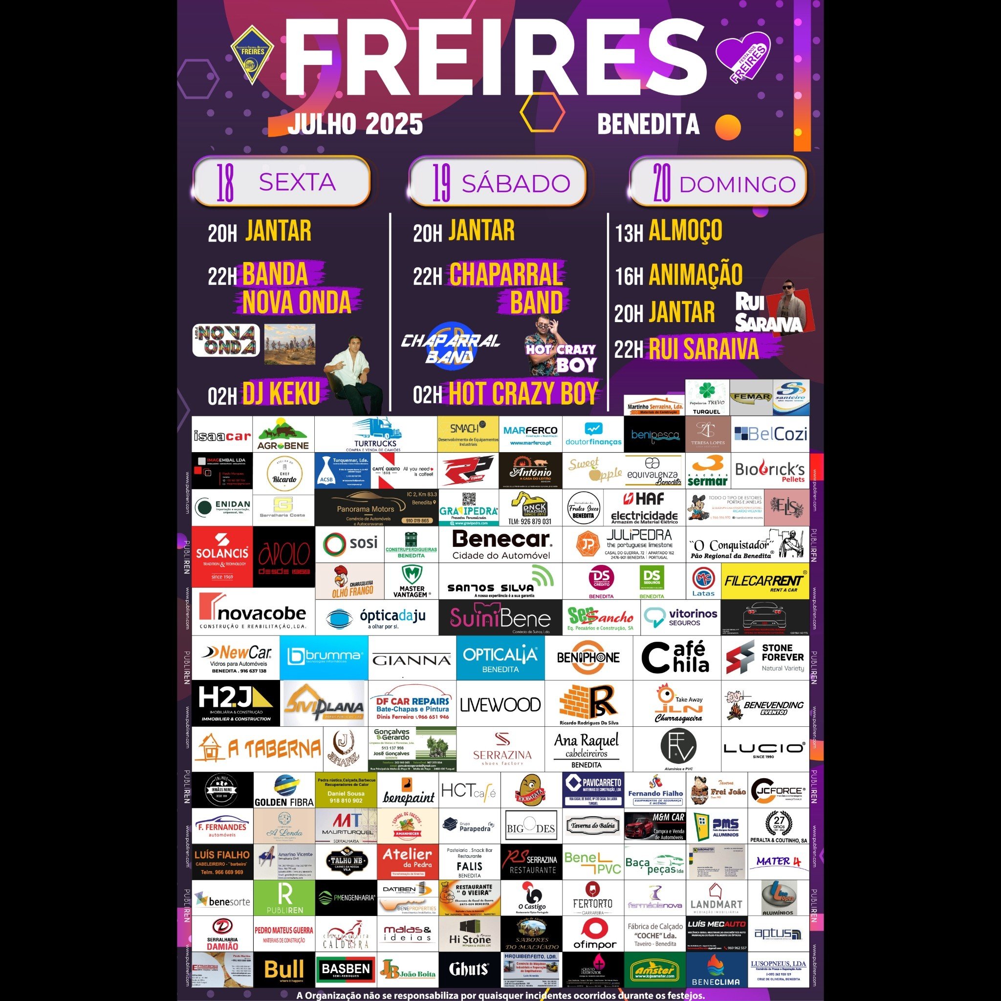 Cartaz Festa em Freires 2025 - Benedita