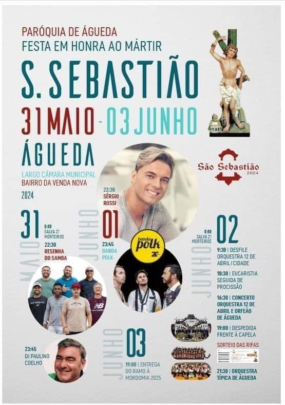 Cartaz Festa em Honra ao Mártir de São Sebastião 2024 - Águeda