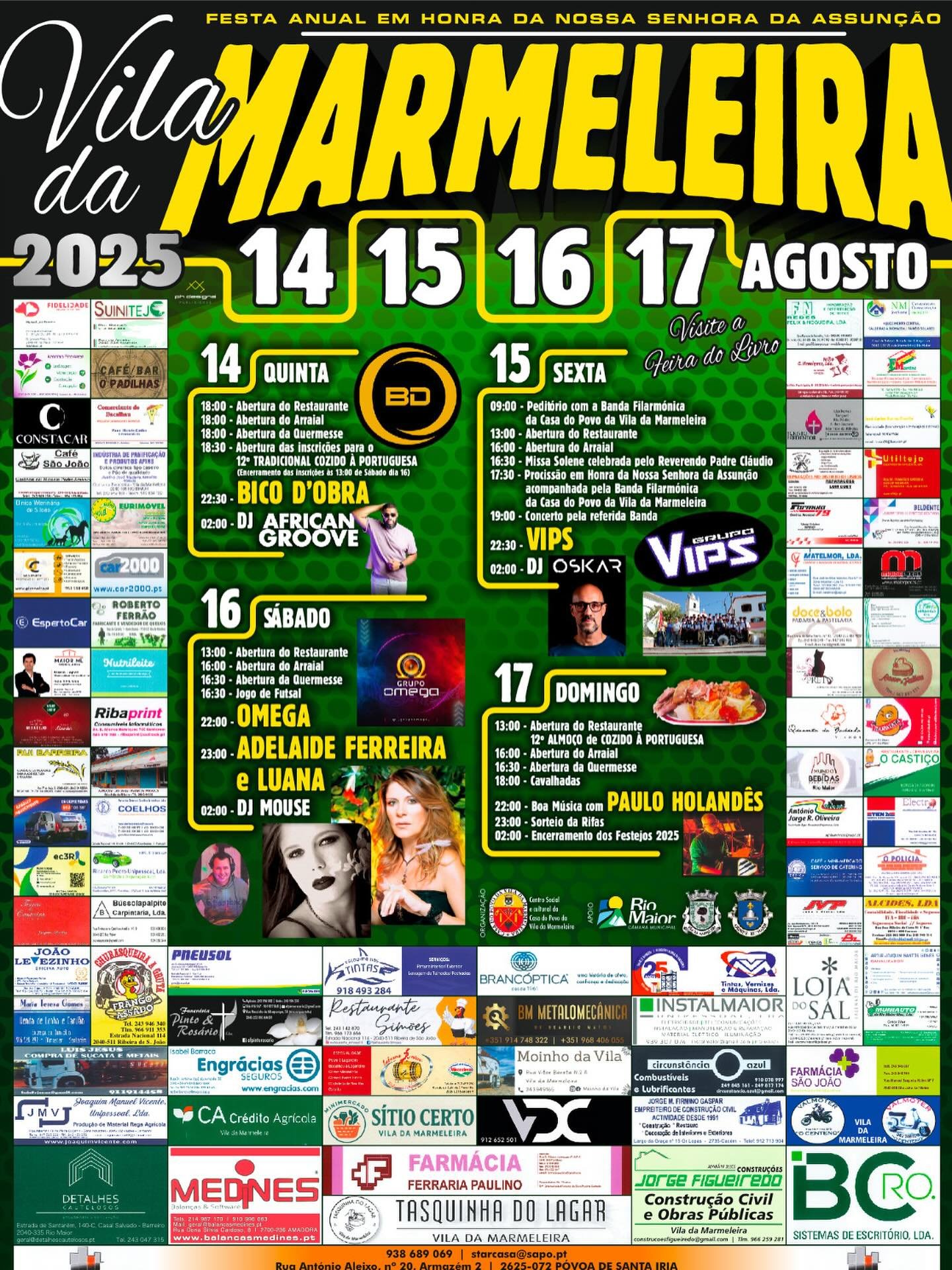 Cartaz Festa em Honra da Nossa Senhora da Assunção 2025 - Marmeleira