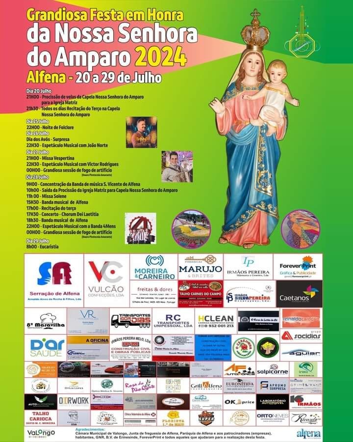 Cartaz Festa em Honra da Nossa Senhora do Amparo 2024 - Alfena