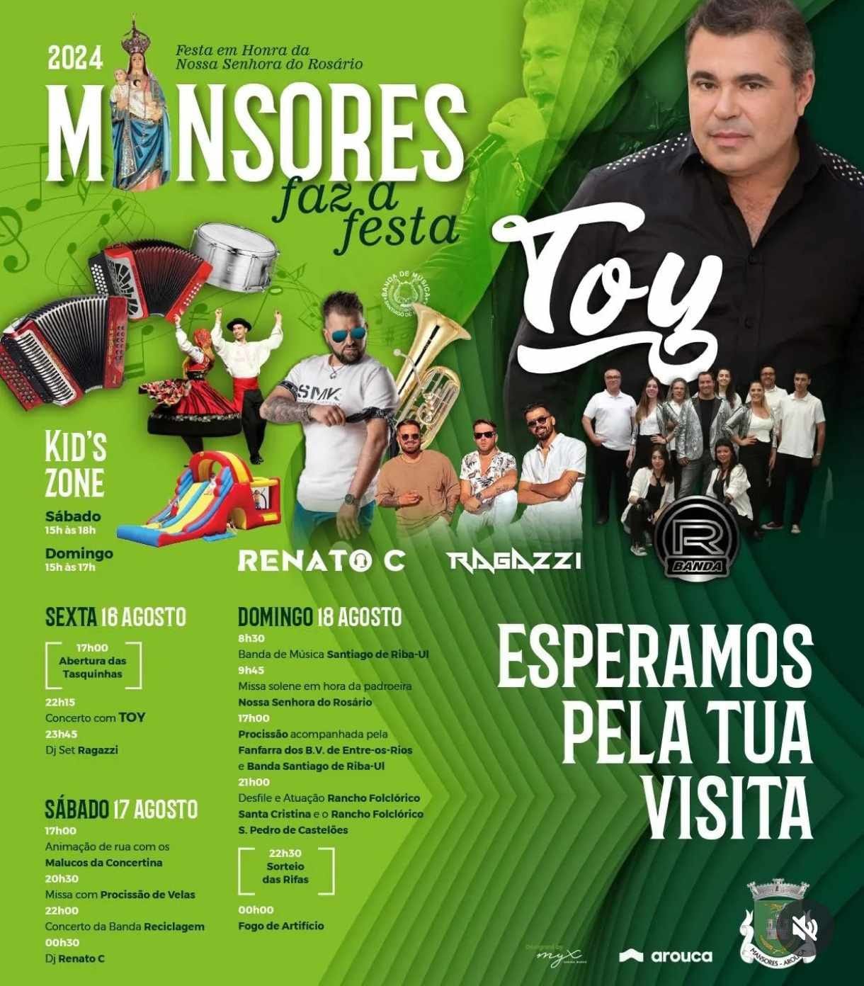 Cartaz Festa em Honra da Nossa Senhora do Rosário 2024 - Arouca