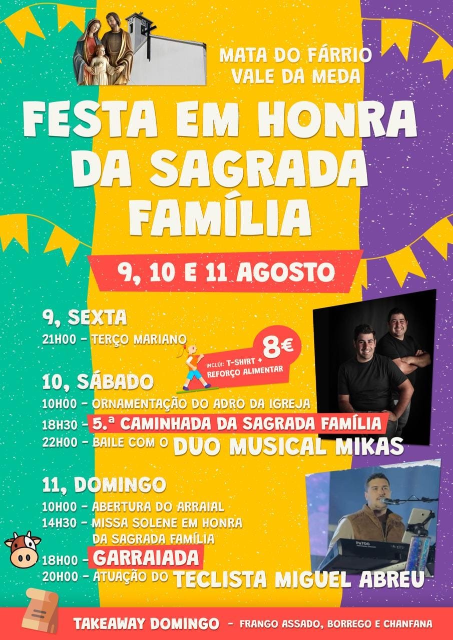 Cartaz Festa em Honra da Sagrada Família 2024 - Vale da Meda