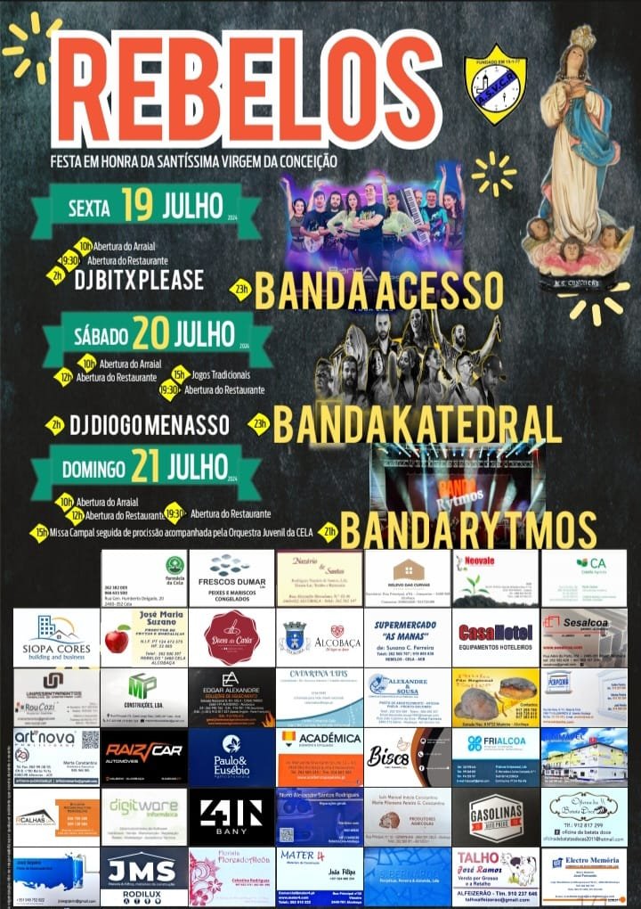Cartaz Festa em Honra da Santíssima Virgem da Conceição 2024 - Rebelos